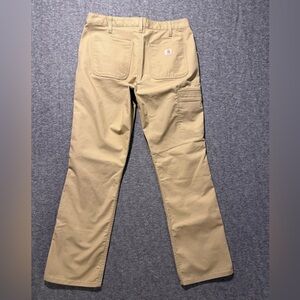 Carhartt Rugged Flex Canvas Work Pants Womens 12 tan Loose Professional Series